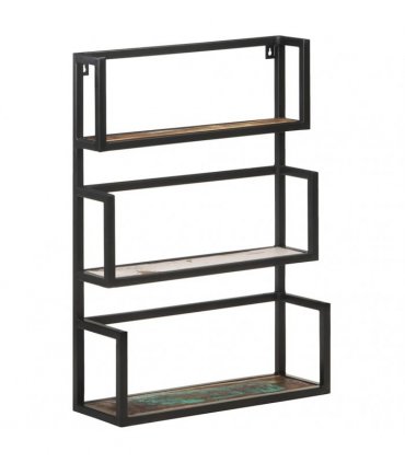 vidaXL Wall Shelf 60x20x85 cm Solid Reclaimed Wood
