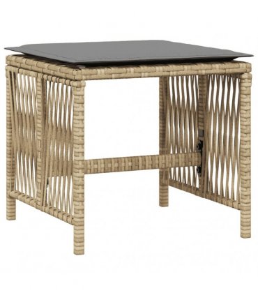 vidaXL 15 Piece Garden Dining Set with Cushions Mix Beige Poly Rattan