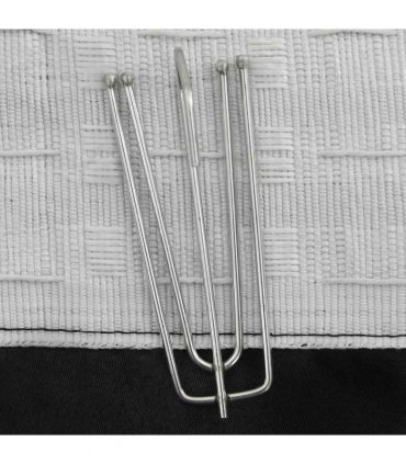 vidaXL Linen-Look Blackout Curtains with Hooks 2 pcs Black 140x175 cm