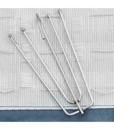 vidaXL Linen-Look Blackout Curtains with Hooks 2 pcs Blue 140x225 cm
