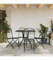 vidaXL 5 Piece Garden Dining Set Anthracite Metal Mesh