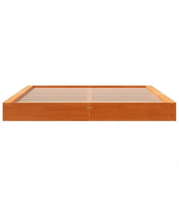 vidaXL Bed Frame without Mattress Wax Brown 200x200 cm Solid Wood Pine