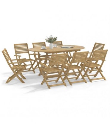 vidaXL Folding Chairs 6 pcs 54,5x61,5x86,5 cm Solid Wood Acacia