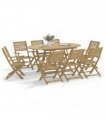 vidaXL Folding Chairs 6 pcs 54,5x61,5x86,5 cm Solid Wood Acacia