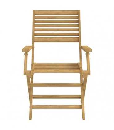 vidaXL Folding Chairs 8 pcs 54,5x61,5x86,5 cm Solid Wood Acacia