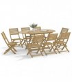 vidaXL Folding Chairs 8 pcs 48,5x61,5x87 cm Solid Wood Acacia