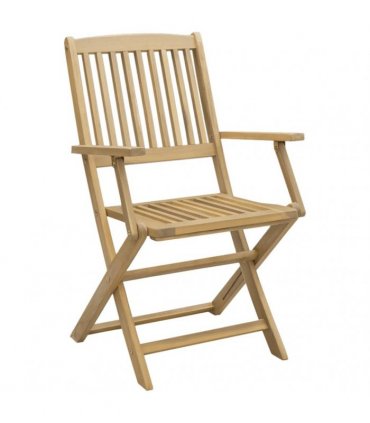 vidaXL Folding Chairs 8 pcs 54,5x58x90 cm Solid Wood Acacia