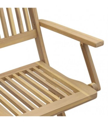 vidaXL Folding Chairs 8 pcs 54,5x58x90 cm Solid Wood Acacia