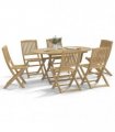 vidaXL Folding Chairs 6 pcs 48,5x57x90 cm Solid Wood Acacia