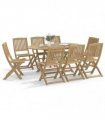 vidaXL Folding Chairs 8 pcs 48,5x57x90 cm Solid Wood Acacia