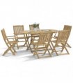 vidaXL 7 Piece Garden Dining Set Solid Wood Acacia
