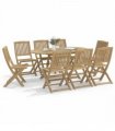 vidaXL 9 Piece Garden Dining Set Solid Wood Acacia