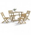 vidaXL 5 Piece Garden Dining Set Solid Wood Acacia