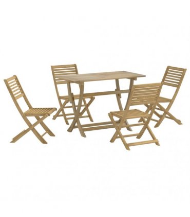 vidaXL 5 Piece Garden Dining Set Solid Wood Acacia