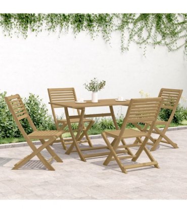 vidaXL 5 Piece Garden Dining Set Solid Wood Acacia