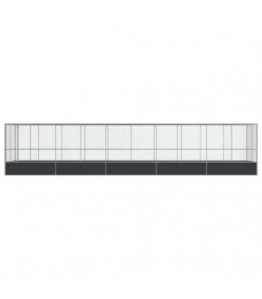 vidaXL Aviary with Extension Silver 1039x207x212 cm Steel