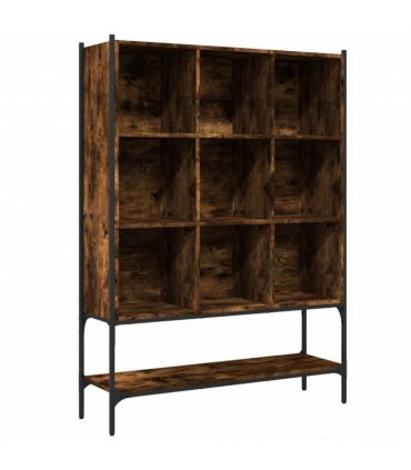 vidaXL Bookcase Smoked Oak 102x30x141,5 cm Engineered Wood