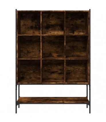 vidaXL Bookcase Smoked Oak 102x30x141,5 cm Engineered Wood