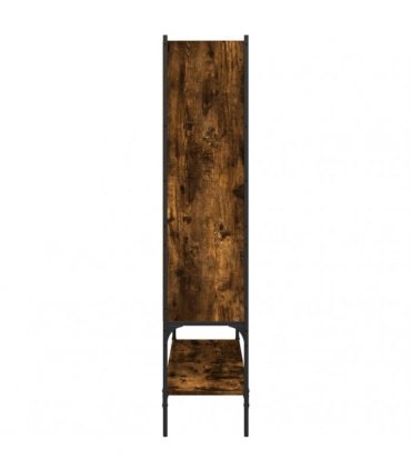 vidaXL Bookcase Smoked Oak 102x30x141,5 cm Engineered Wood