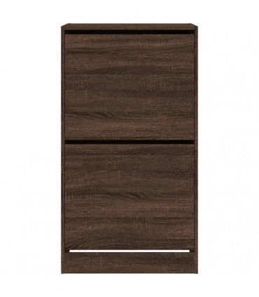 vidaXL Shoe Cabinet with 2 Flip-Drawers Brown Oak 60x42x108 cm