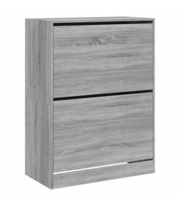 vidaXL Shoe Cabinet with 2 Flip-Drawers Grey Sonoma 80x42x108 cm