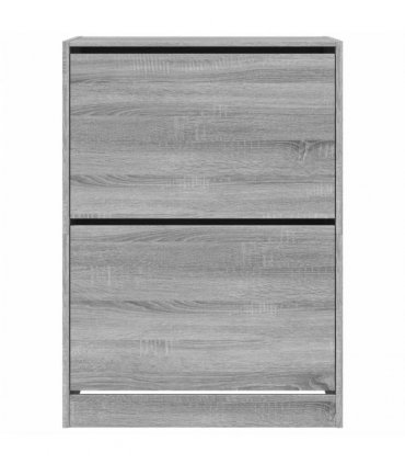 vidaXL Shoe Cabinet with 2 Flip-Drawers Grey Sonoma 80x42x108 cm