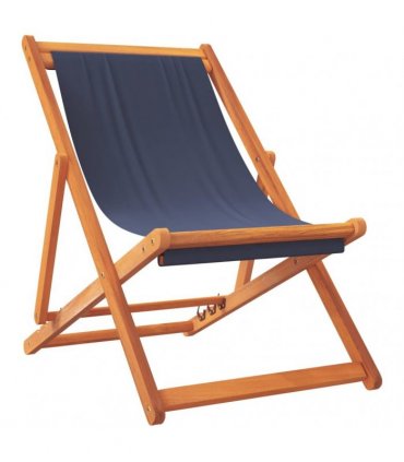 vidaXL Folding Chairs 2 pcs Blue Fabric