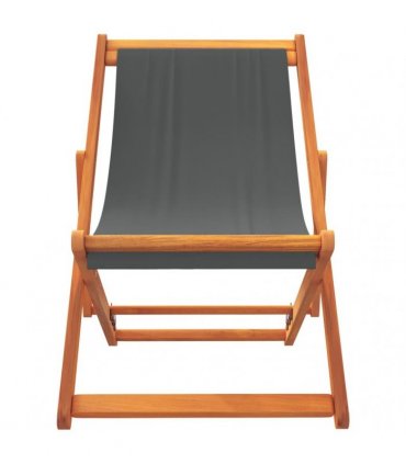 vidaXL Folding Chairs 2 pcs Grey Fabric