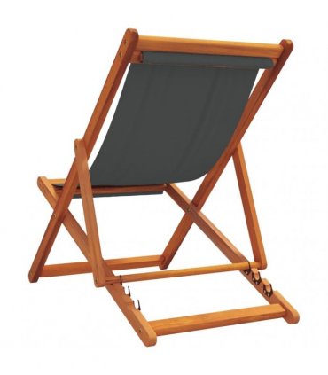 vidaXL Folding Chairs 2 pcs Grey Fabric