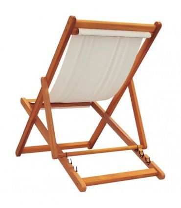 vidaXL Folding Chairs 2 pcs Cream White Fabric