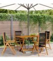 vidaXL Reclining Folding Chairs 4 pcs Black Solid Wood Acacia