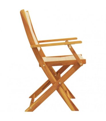 vidaXL Folding Chairs 6 pcs Beige Solid Wood Acacia