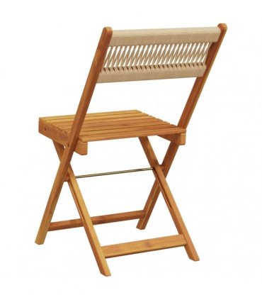 vidaXL Folding Chairs 6 pcs Beige Solid Wood Acacia