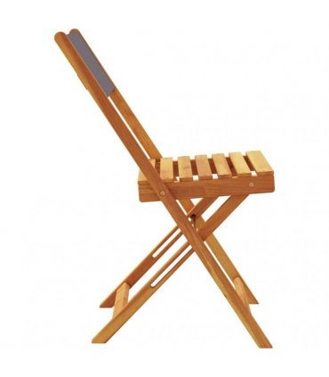 vidaXL Folding Chairs 4 pcs Anthracite Fabric and Solid Wood