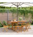 vidaXL Folding Chairs 6 pcs Anthracite Fabric and Solid Wood
