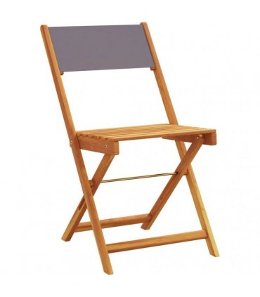 vidaXL Folding Chairs 8 pcs Anthracite Fabric and Solid Wood