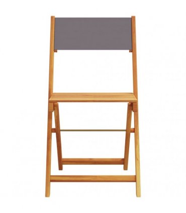vidaXL Folding Chairs 8 pcs Anthracite Fabric and Solid Wood