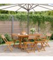 vidaXL Folding Chairs 6 pcs Taupe Fabric and Solid Wood