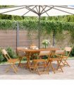 vidaXL Folding Chairs 6 pcs Beige Fabric and Solid Wood