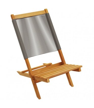 vidaXL Folding Chairs 4 pcs Grey Solid Wood Acacia