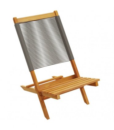 vidaXL Folding Chairs 6 pcs Grey Solid Wood Acacia
