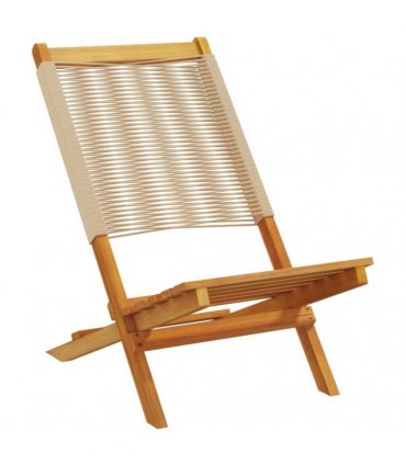 vidaXL Folding Chairs 6 pcs Beige Solid Wood Acacia