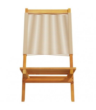 vidaXL Folding Chairs 6 pcs Beige Solid Wood Acacia