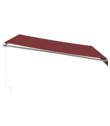 vidaXL Manual Awning 4 x 3.5 m Burgundy 100% Polyester