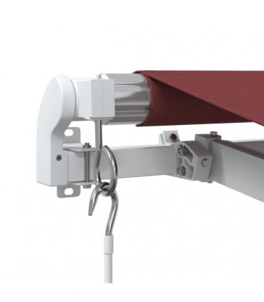 vidaXL Manual Awning 4 x 3.5 m Burgundy 100% Polyester