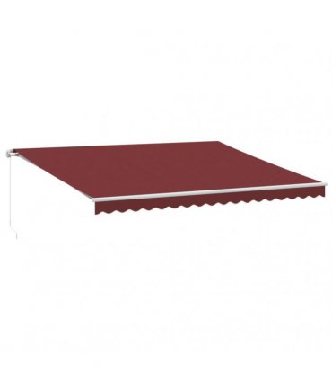 vidaXL Manual Awning 4.5 x 3.5 m Burgundy 100% Polyester