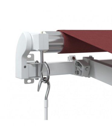 vidaXL Manual Awning 4.5 x 3.5 m Burgundy 100% Polyester