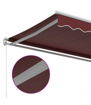 vidaXL Manual Awning 4.5 x 3.5 m Burgundy 100% Polyester
