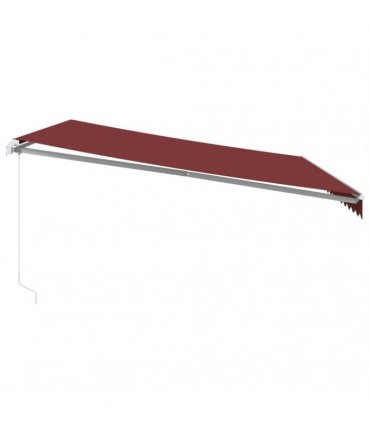 vidaXL Manual Awning with Solar LED 4.5 x 3.5 m Burgundy