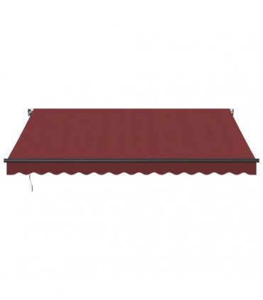 vidaXL Manual Awning 4 x 3.5 m Burgundy 100% Polyester